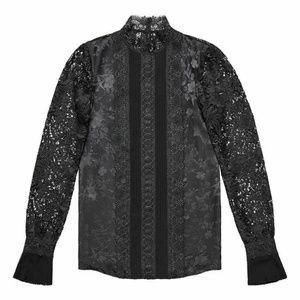 ERDEM x H&M Jacquard Silk and Lace Blouse NWT